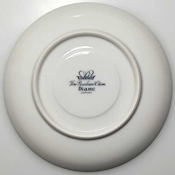 Diane by Fine China of Japan Blue Flower Scrolls - Saucers Set of 13 - Picture 9 of 10